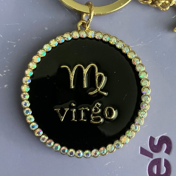 NWT Virgo Zodiac Crystal Keychain Bag Charm Claire’s Celestial Witchy Whimsigoth - Picture 3 of 5